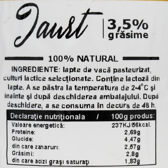 Iaurt 3.5% grăsime, 500g