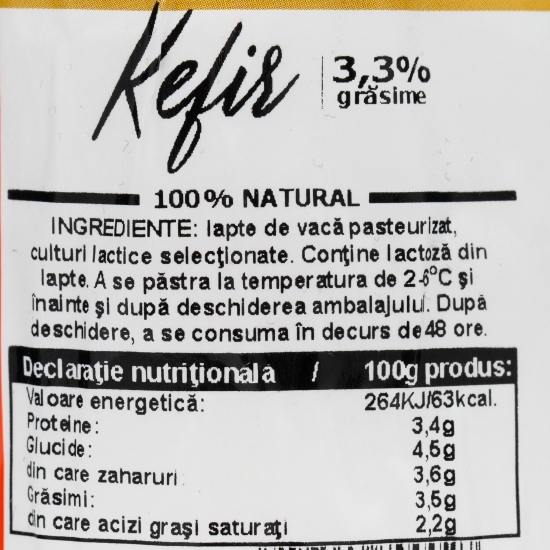 Kefir 3.3% grăsime, 500g