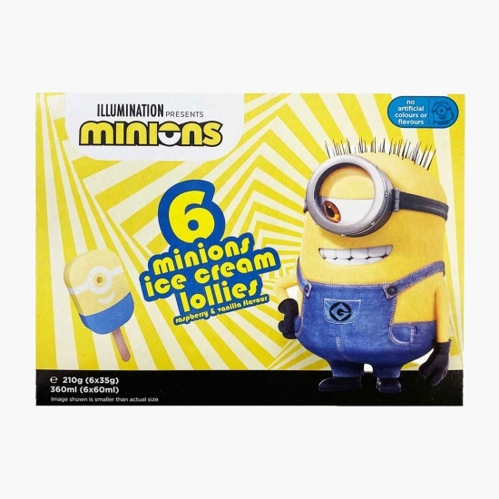 Înghețată de vanilie și zmeură Minions 6x60ml (6x33g)