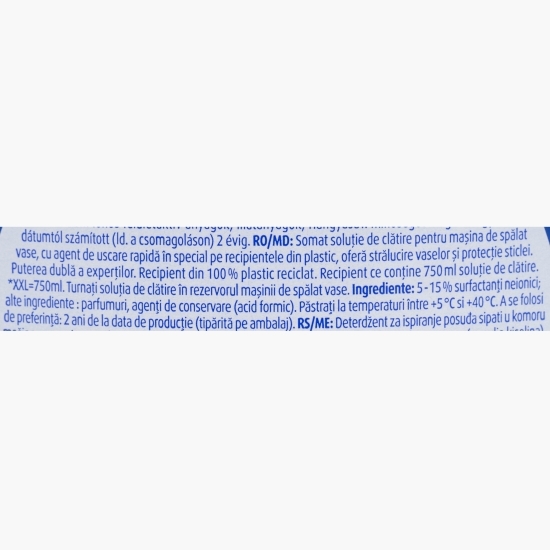 Soluție de clătire pentru mașina de spălat vase 0.75l
