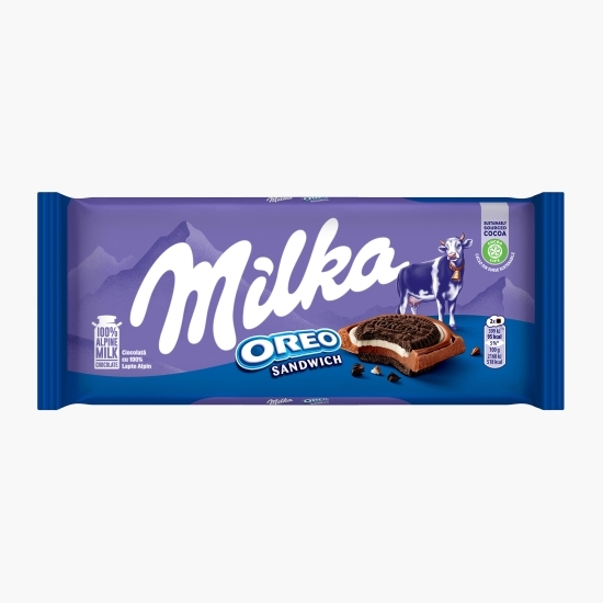 Ciocolată sandwich cu lapte și biscuiți Oreo 92g