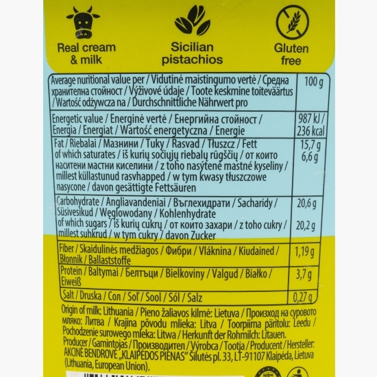 Înghețată cu fistic sicilian 475ml (376g)