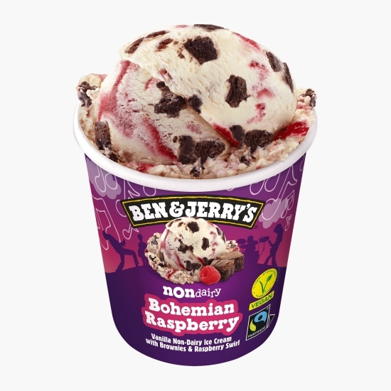 Înghețată vegană Bohemian Raspberry, cu negresă și zmeură 465ml (403g)