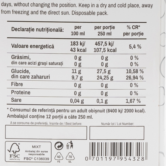 Suc natural de mere și piersici 3l