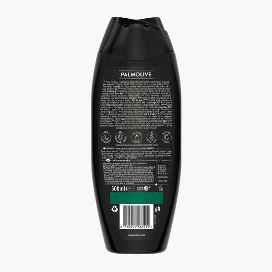 Gel de duș 4în1, Men Intense Cool Splash, cu sare de mare și mentă 0.5l