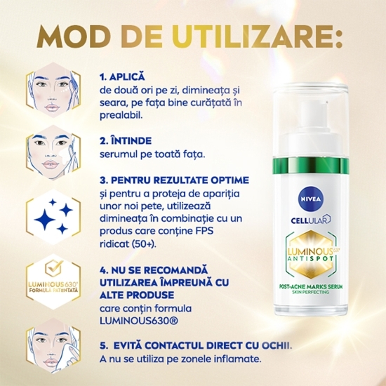 Serum Luminous630 anti-pete pigmentare cauzate de acnee 30ml