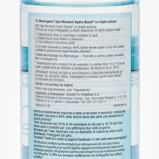 Apă micelară Hydro Boost cu triplă acțiune 400ml
