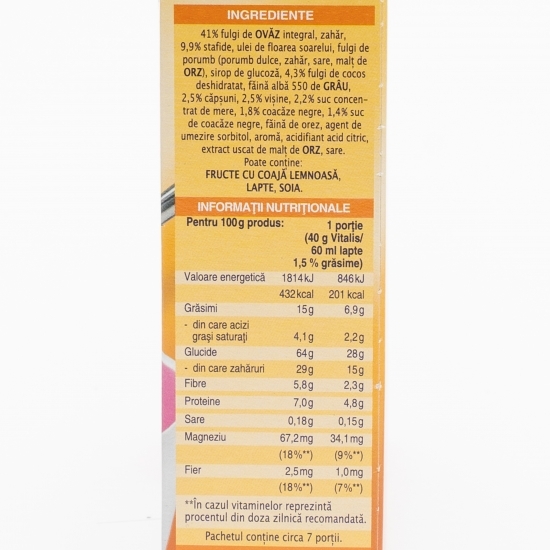 Musli vitalis crocant cu fructe 300g