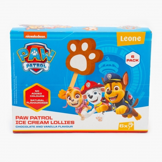 Înghețată pe băț cu ciocolată și vanilie Paw Patrol 6x60ml (6x35g)