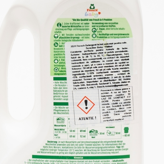 Detergent de rufe lichid bebeluși, 22 spălări, 1.5l