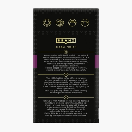 Global Fusion 250g, cafea prăjită și măcinată