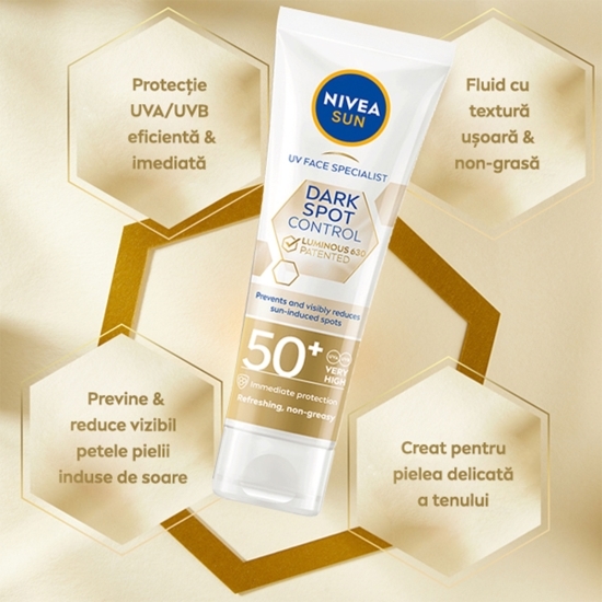 Fluid anti-pete pigmentare UV Face Specialist SPF 50+ Luminous630, 40ml