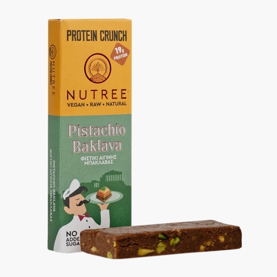 Baton Proteic raw Vegan Pistachio Baklava fără zahăr adăugat 60g