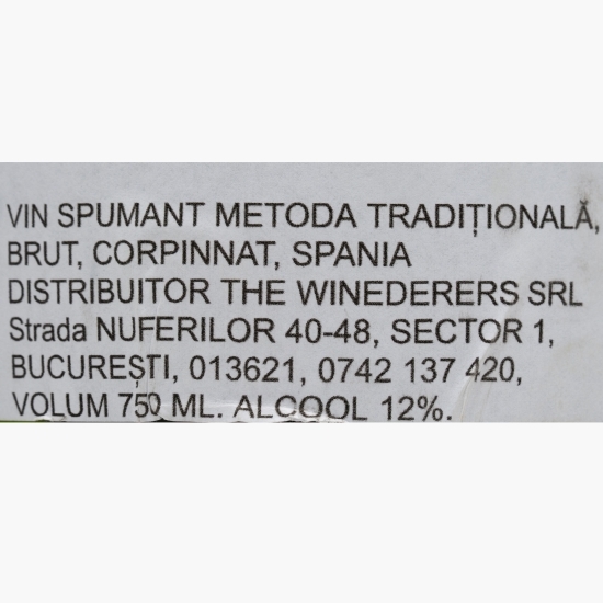Spumant alb Extra Brut Cuvee Aliances Corpinnat, 12%, 0.75l