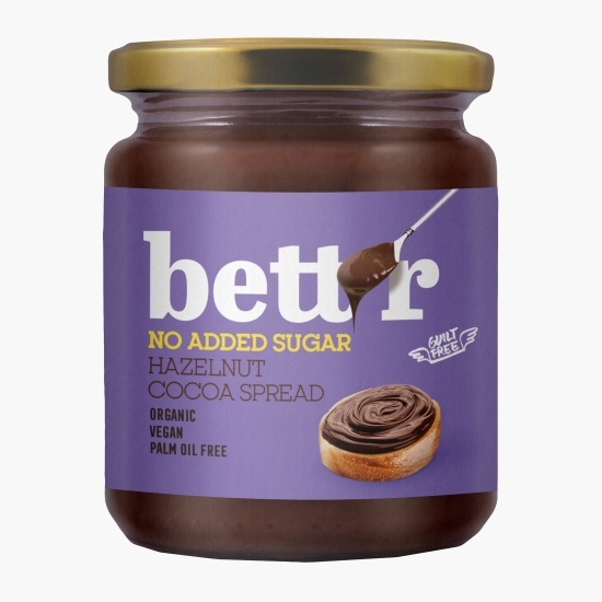Cremă eco de alune și cacao, fără zahăr adăugat, 250g