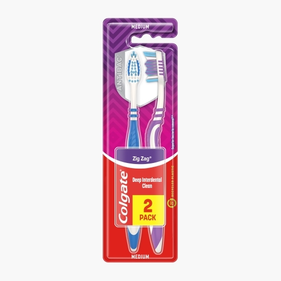Pachet: 2x Periuță de dinți cu peri de duritate medie ZigZag Medium