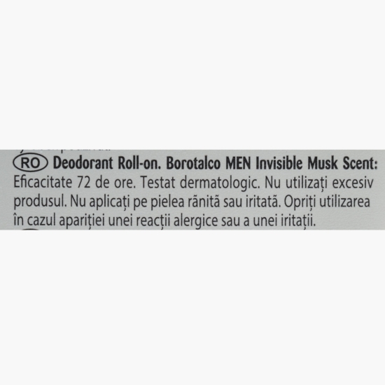 Deodorant roll-on pentru bărbați, Invisible 50ml