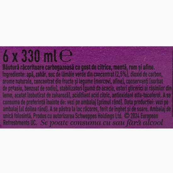 Băutură carbogazoasă Blueberry Mojito 6x0.33l