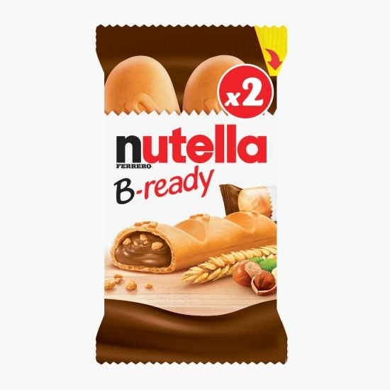 Batoane B-ready cu cremă de ciocolată și alune 2x22g