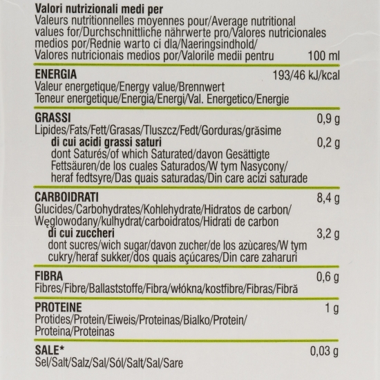 Băutură vegetală eco din ovăz integral (fără zahăr) 1l