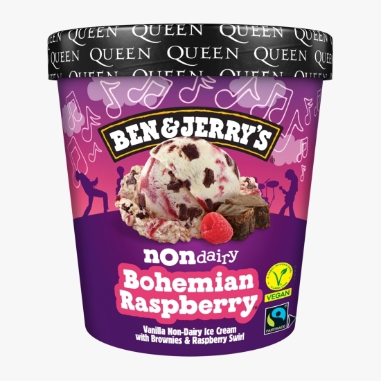 Înghețată vegană Bohemian Raspberry, cu negresă și zmeură 465ml (403g)