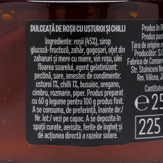 Dulceață de roșii cu usturoi și chili 250g