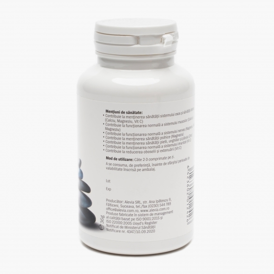 Calciu, Magneziu, Zinc (CaMgZn) + Vitamina C 60 comprimate