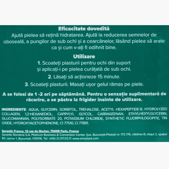 Mască hidrogel pentru ochi Collagen, 1 pereche