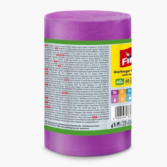 Saci menajeri cu mânere 60l, 60 buc