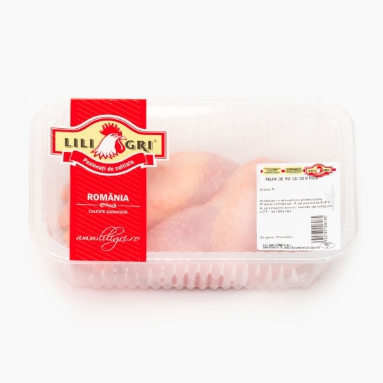 Pulpe de pui cu os și piele 650g