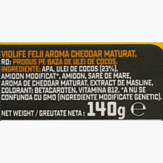 Felii vegetale cu aromă de cheddar 140g