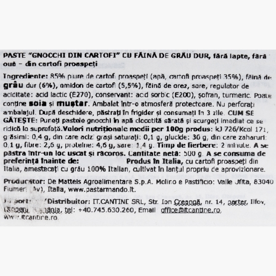 Paste Gnocchi di patate Premium 500g