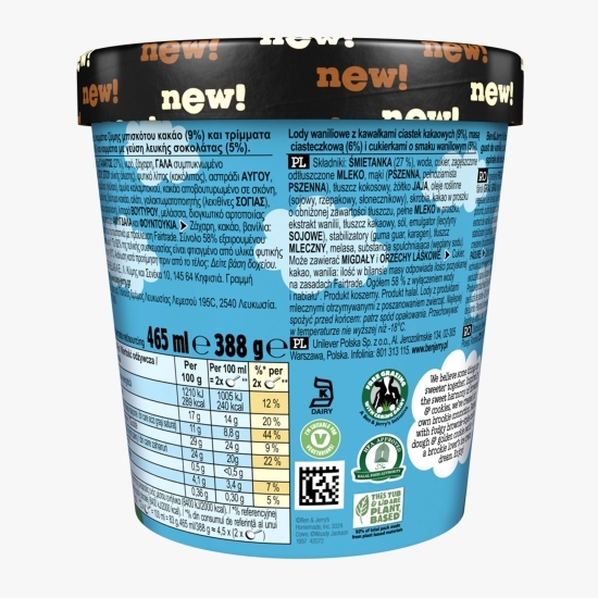 Înghețată Brookieees & Cream, 465ml (388g)