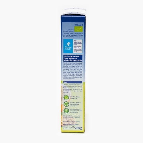 Cereale ecologice „Noapte bună” cu măr, +4 luni, 250g
