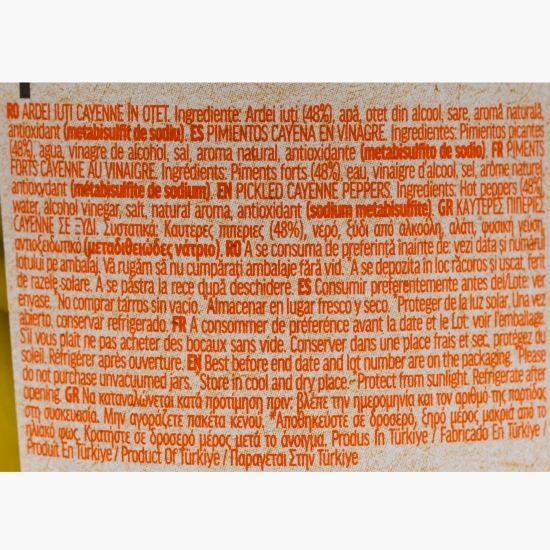 Ardei iuți Cayenne în oțet 330g