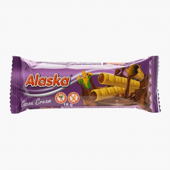 Rulouri din porumb fără gluten umplute cu cremă de cacao 18g 