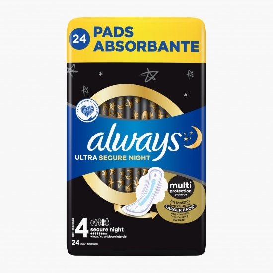 Absorbante Ultra secure night 24 buc