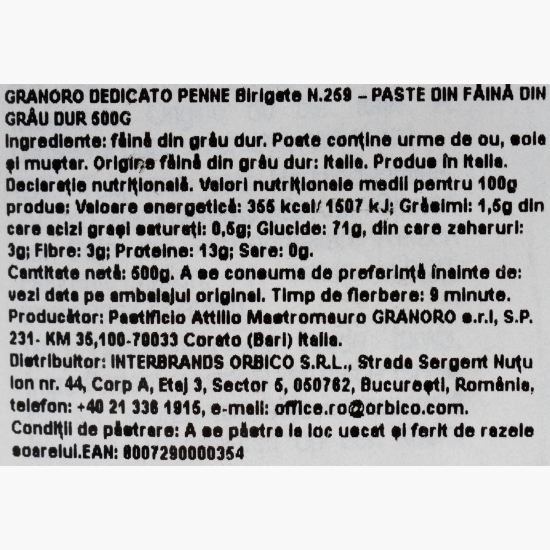 Paste Penne Birigate N.259 500g