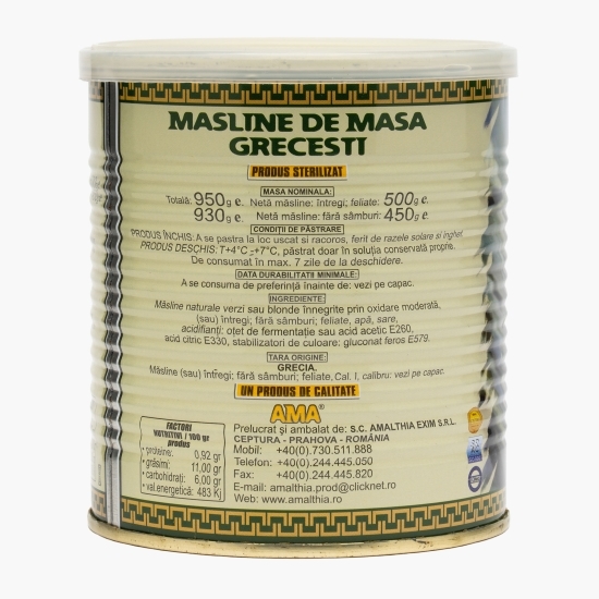 Măsline negre de masă Atlas 950g