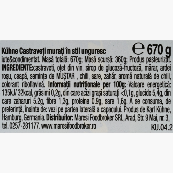 Castraveți ungurești 720ml