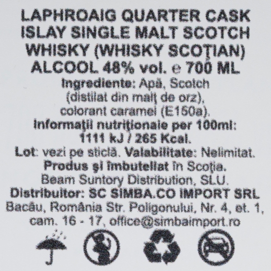 Whisky Quarter Cask, Single Malt, 48%, 0.70l