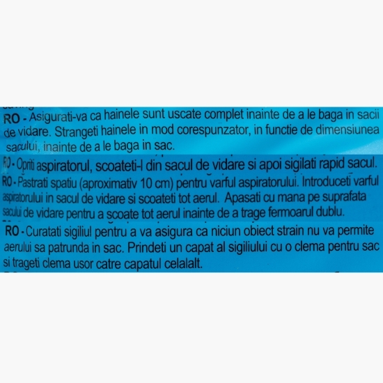 Set saci vidare + pompă, transparent, 6 buc