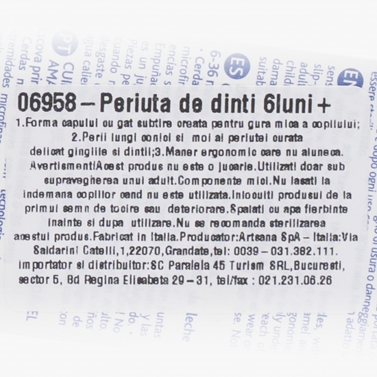Periuță de dinți pentru copii 6 luni+